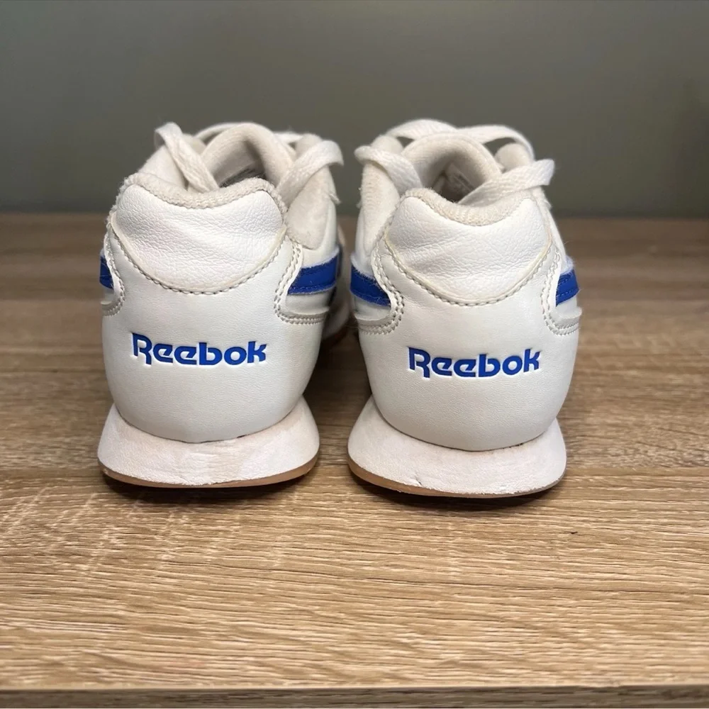 Reebok Classic Kids Sneakers White Blue Gum Sole Youth Size 1 - Picture 4 of 7